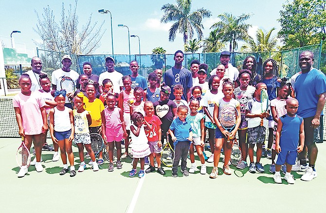 Executives and players at the BLTA 'Play Tennis' programme.