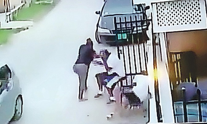A still from the video which shows the moment of the shooting.