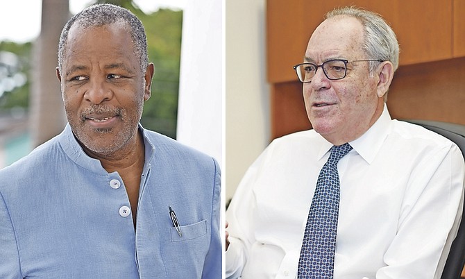 Sir Franklyn Wilson and Brent Symonette.