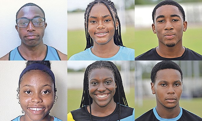 CLOCKWISE FROM TOP LEFT: Samson Colebrooke, Anthaya Charlton, Keyshawn Strachan, Tarajh Hudson, Charisma Taylor and Rhema Otabor.