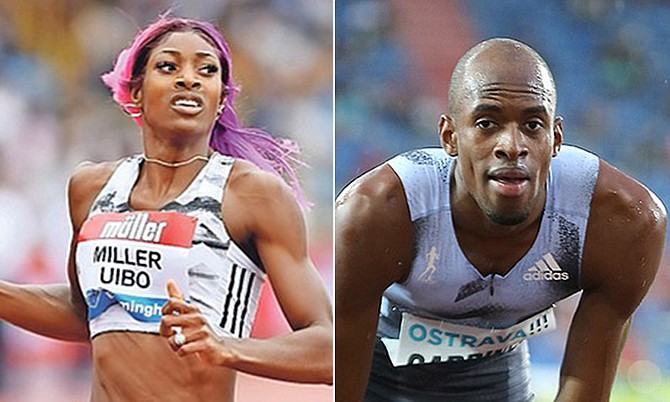 Shaunae Miller-Uibo and Steven Gardiner (file photos)