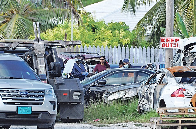 The body of Eudelle Bevans was found in the trunk of a vehicle at a car junkyard at East Beach Drive, Freeport.
Photo: Vandyke Hepburn
