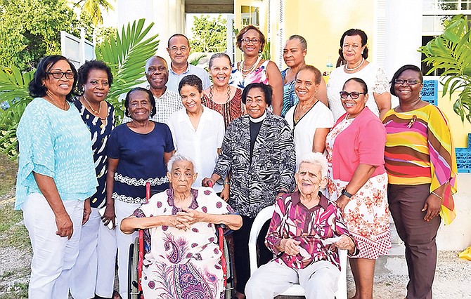 Members of the fundraising committee. Front row seated l-r: Clarice Granger, Betty Cole; second row l-r: Constance Miller, Julia Burnside, Maria Symonette, Paula Adderley, Rev. Beryl Higgs, Diane Dean, Dr Ruth Sumner (president), Sonia Adderley (chief commissioner); third row l-r: Alvin Rolle (architect), Iris Dillet-Knowles (honorary secretary), Keith Sands, Michele Fields (first vice-president), Colleen Nottage, and Elma Garraway (assistant chief commissioner),