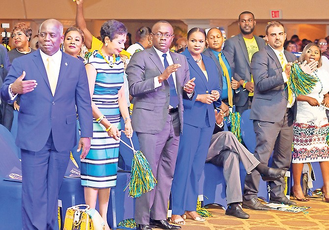 If all the returned leadership team of Philip “Brave” Davis, Chester Cooper, Fred Mitchell and Robin Lynes were hoping for at last week’s PLP convention was to excite their core supporters, then it may have not been an absolute waste of time. However, that alone won’t secure them an election victory
Photo: Donavan McIntosh
