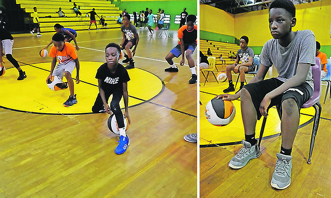 Extreme Athletic Basketball Club, in its 10th consecutive year, has moved from Temple Christian Academy auditorium to the DW Davis gymnasium. 
Photos by Terrel W Carey Sr/Tribune Staff