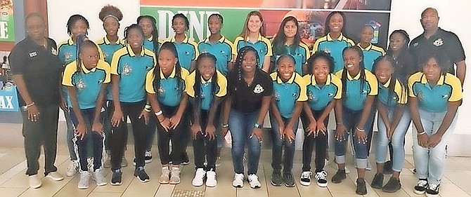 The Bahamas women's under-17 soccer team.