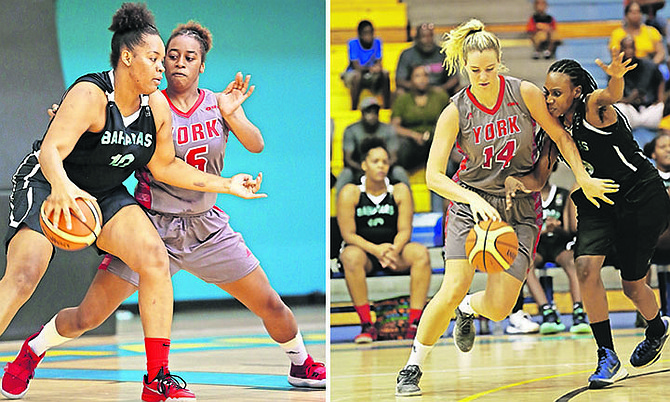The Bahamas Women’s All-Stars in action against the York University Lions. Photos: Patrick Hanna/BIS