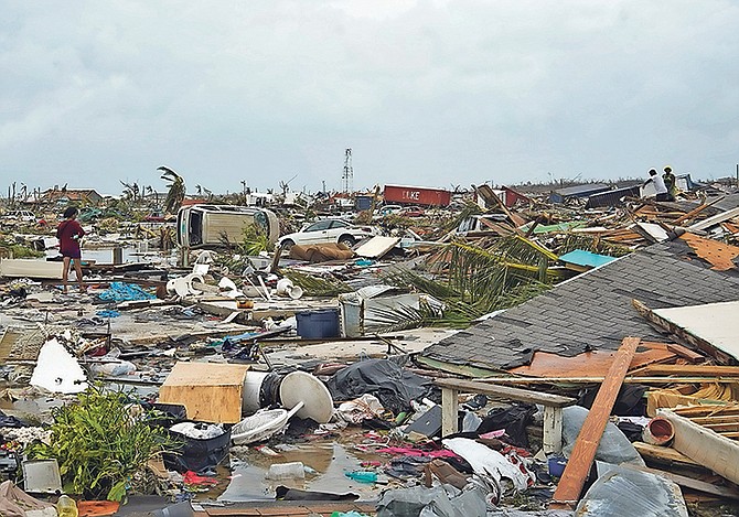 A scene of destruction in Abaco.