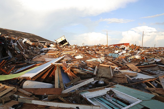 The extensive damage and destruction in The Mudd after Hurricane Dorian. (AP Photo/Gonzalo Gaudenzi)