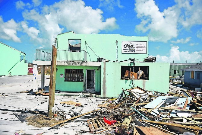 The widespread damage of Hurricane Dorian in Abaco. Photo: Shawn Hanna/Tribune Staff