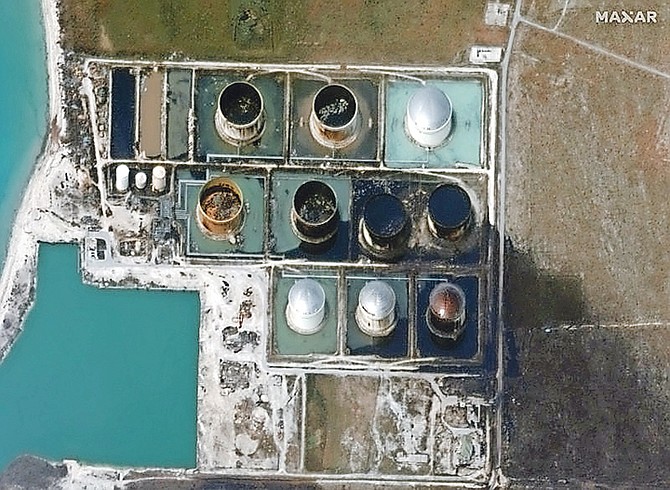 THE oil on the land around the Equinor facility after Hurricane Dorian.