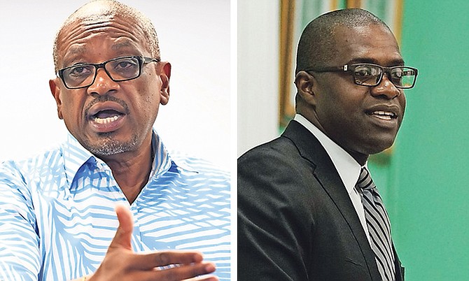 Prime Minister Dr Hubert Minnis and Immigration Minister Elsworth Johnson.