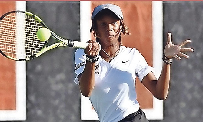 Afrika Smith, a finalist at HBCU C Flight Singles.