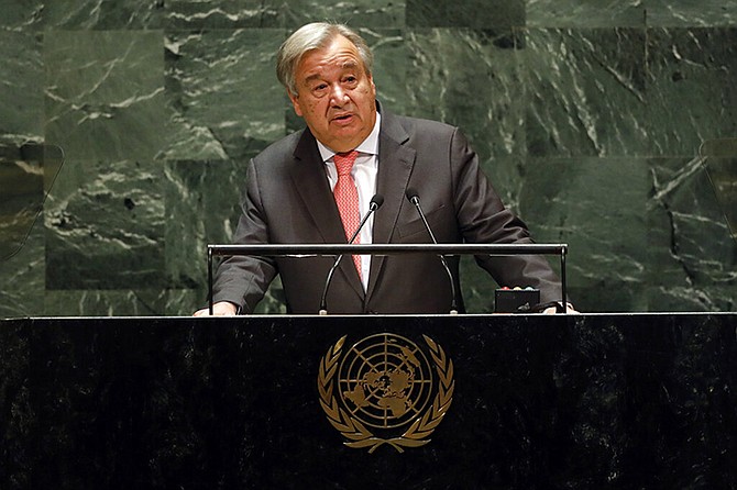 UN Secretary General Antonio Guterres. (AP)