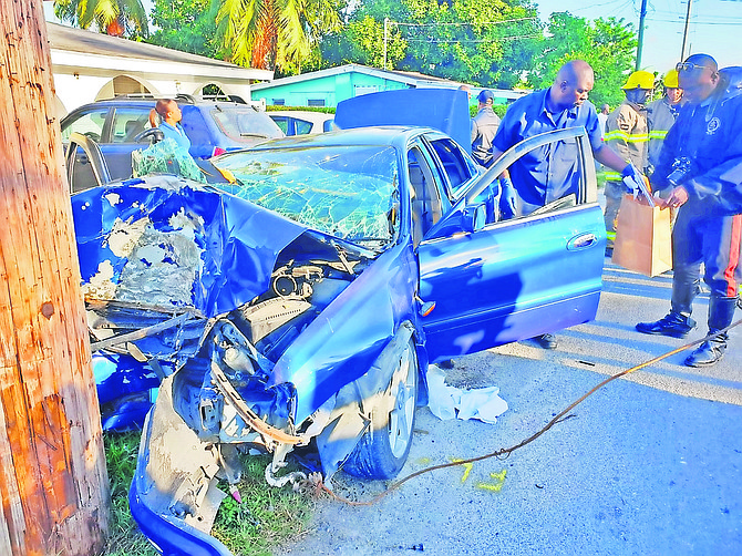 The scene of the crash on Baillou Hill Road.