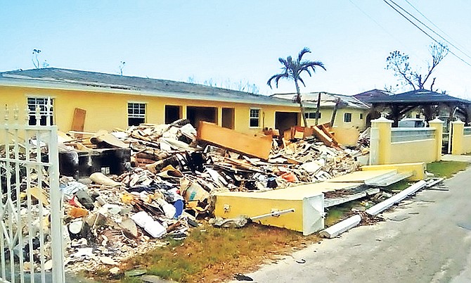 Damage in East End after Hurricane Dorian.