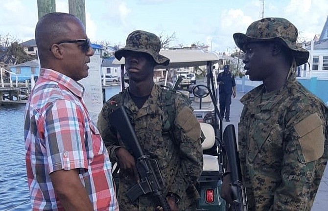 Minister of National Security Marvin Dames on his visit to Abaco and the surrounding Cays.