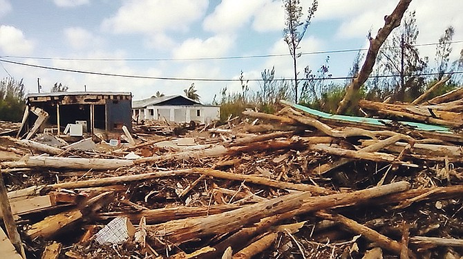 Debris in Queen’s Cove.