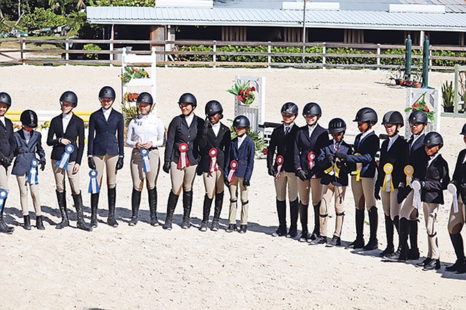 YOUNG riders at the interschool ribbon presentation.