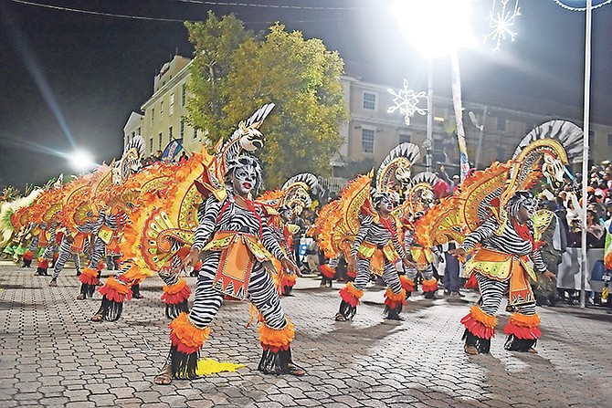 The Valley Boys on Bay Street at the 2019 Junkanoo Boxing Day parade. Photo: Shawn Hanna/Tribune Staff