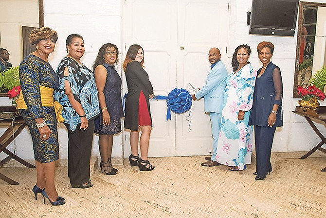 The ribbon is cut for the official launch of the Blue Rose Foundation.
