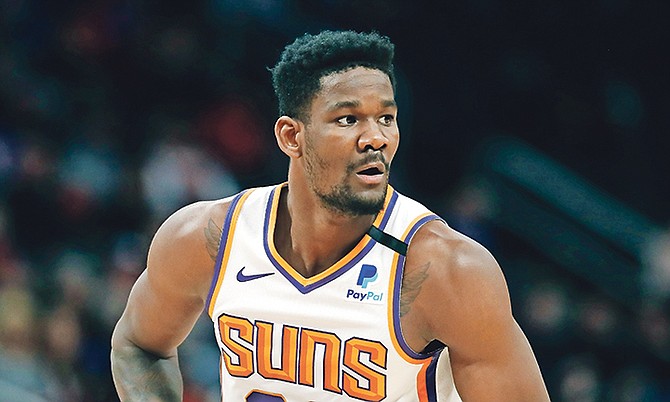 Phoenix Suns centre Deandre Ayton is seen during the first half of a game on February 5 in Detroit. On Saturday against the Nuggets, Ayton grabbed his 1,000th career rebound.

(AP Photo/Carlos Osorio)