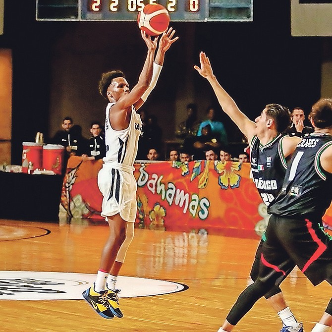 Dominick Bridgewater, in action for Team Bahamas.