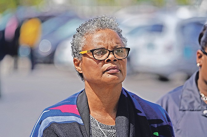 Former FNM Cabinet Minister Elma Campbell outside court. 
Photo: Terrel W Carey Sr/Tribune Staff