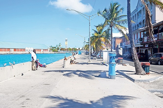 It was all very quiet in Downtown Nassau yesterday.
Photo: Terrel W Carey Sr/Tribune Staff