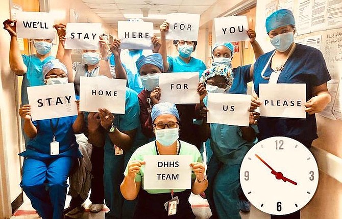 The team at Doctors Hospital get their message across.