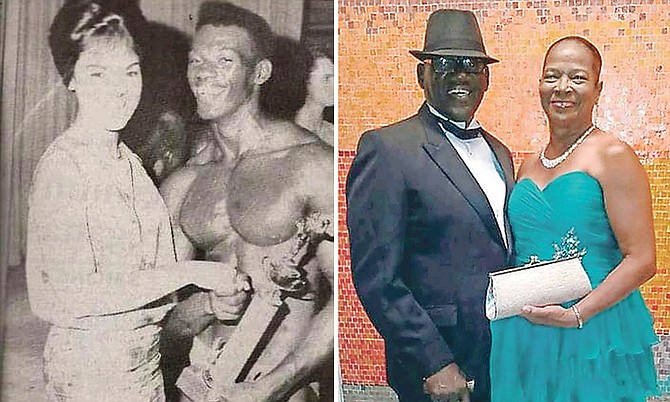 LEFT: Kingsley Poitier receiving one of his international awards.
RIGHT: Kingsley and his wife Eloise.