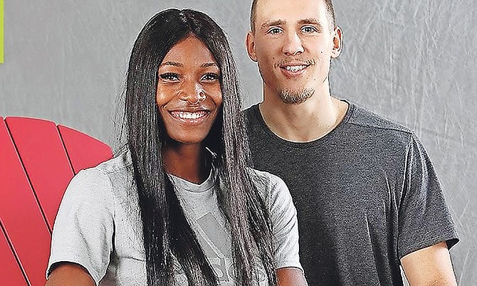 Shaunae Miller-Uibo and her husband, Maicel Uibo.