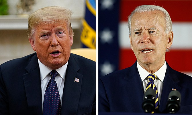 US President Donald Trump and Joe Biden.