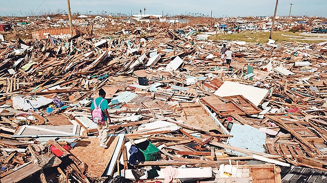 The extensive damage and destruction in the aftermath of Hurricane Dorian in The Mudd, in Abaco, after Hurricane Dorian.