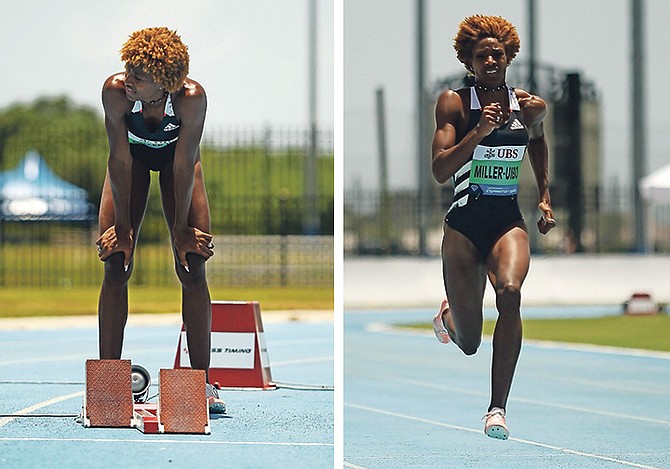 Shaunae Miller-Uibo at the Weltklasse Zurich Virtual Inspirational Games on Thursday.