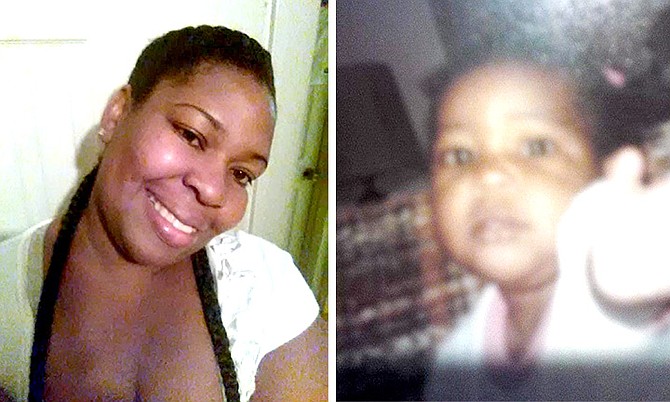 NICOLE LIGHTBOURNE, left, and, right, one of the few pictures of her as a child.