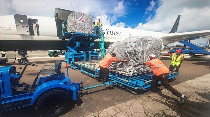 SAMARITANS Purse equipment arriving in Nassau.