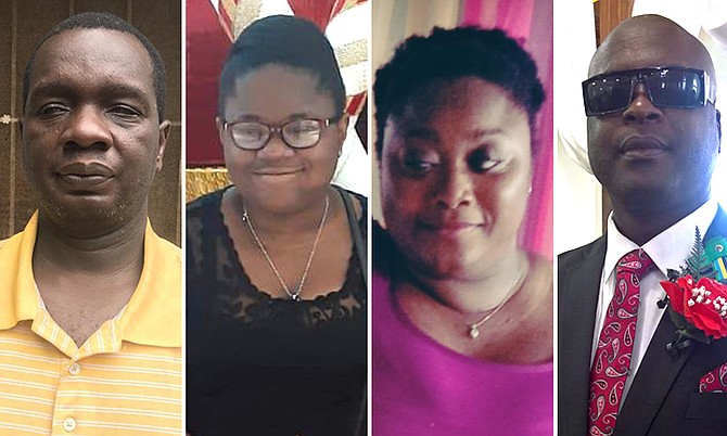 FROM left, Jermaine Clarke, Akemi Kenaz Thompson, Rickia Pratt and Bahamas Alliance for the Blind and Visually Impaired president Kendrick Rolle.