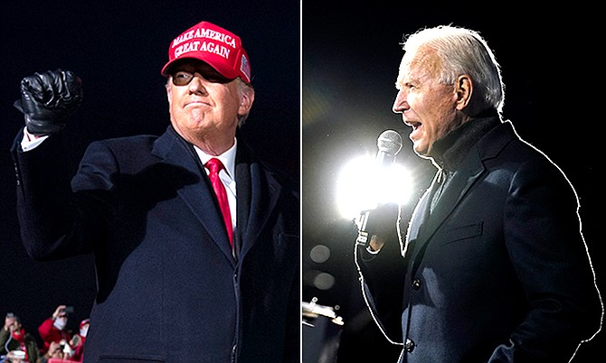 US President Donald Trump and Democratic presidential candidate former Vice President Joe Biden. (AP Photos)