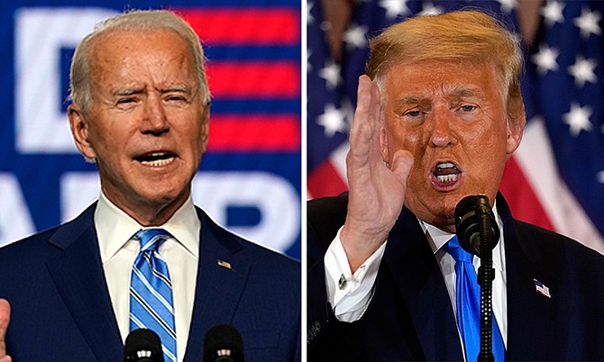Democratic presidential candidate former Vice President Joe Biden and President Donald Trump. (AP photos)