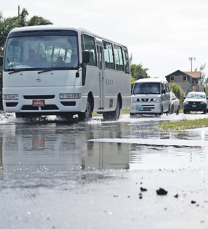 FLOOD water still remaining in the Coral Harbour area yesterday.
Photo: Terrel W Carey Sr/Tribune Staff