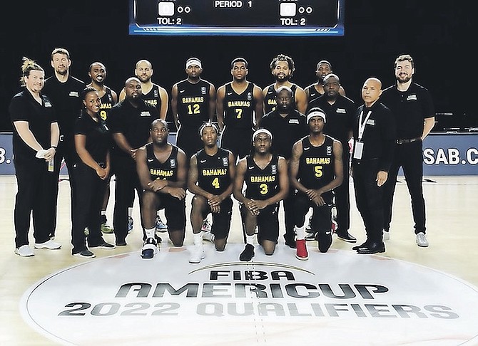 MEN’s national basketball team members in the bubble at the FIBA AmeriCup 2022 Qualifiers in Indianapolis, Indiana.