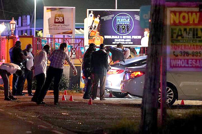 The scene of the shooting on Friday night. Photo: Terrel W Carey Sr/Tribune staff