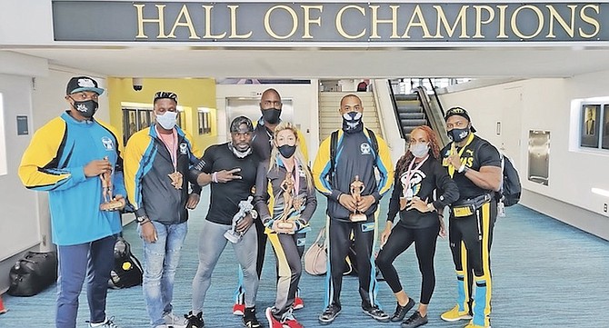 BACK HOME: Team Bahamas yesterday returned home from the 47th Central American and Caribbean Bodybuilding Championships over the weekend in Santo Domingo, Dominican Republic. Joel Stubbs, president of the Bahamas Bodybuilding and Fitness Federation, called it a gutsy performance from the team.