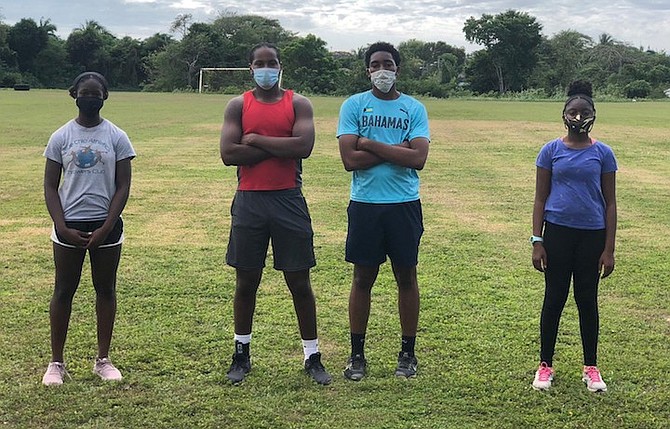 SHOWN (l-r) are Calea Jackson, Tarajh Hudson, Keyshawn Strachan and Kamera Strachan.