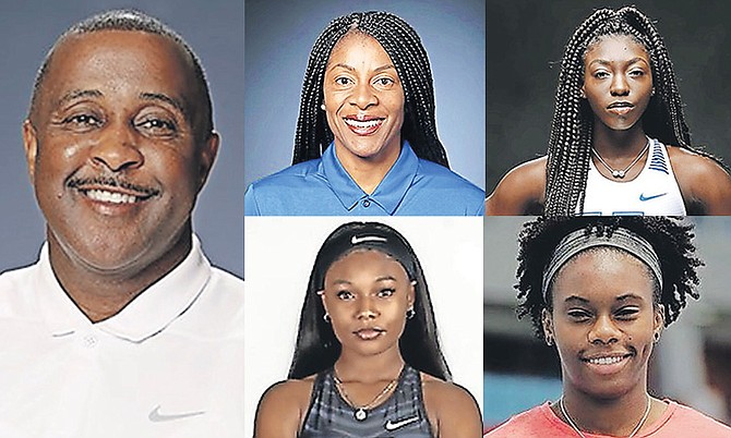 Clockwise from left: Rolando Greene, Debbie Ferguson, Megan Moss, Devynne Charlton and Jaida Knowles.