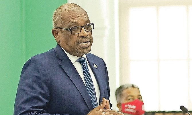 PRIME Minister Dr Hubert Minnis announcing the extension of emergency orders.