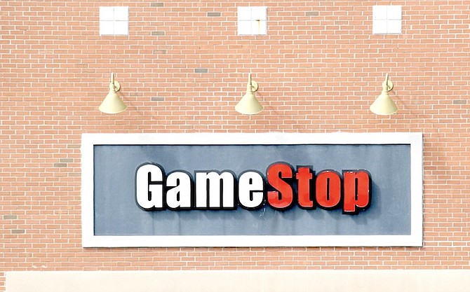 The GameStop logo.
