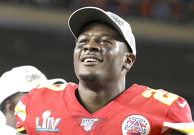 RASHAD FENTON, of Bahamian descent, and his Kansas City Chiefs are all set to defend their NFL
Super Bowl title against the Tampa Bay Buccaneers on Sunday, February 7.