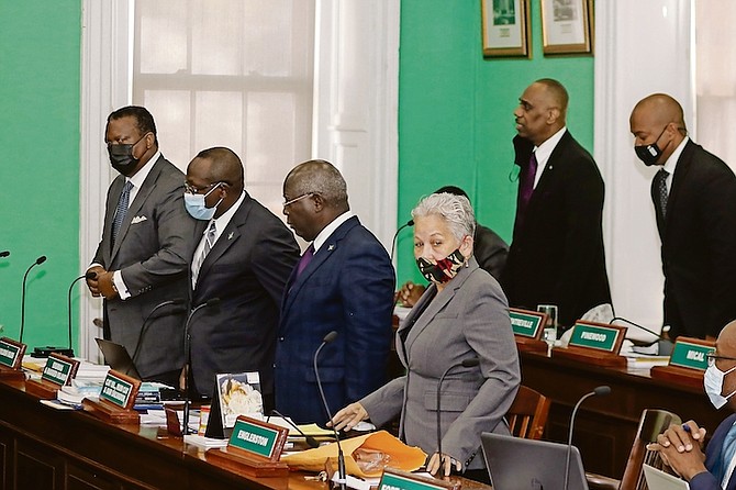 Members of Parliament in the House of Assembly on Wednesday. Photo: Donavan McIntosh/Tribune staff